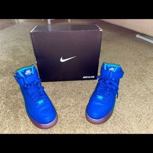 NikeID Air Force 1 Mens Size 7/ Womens Size 9 Blue & Multi-Color